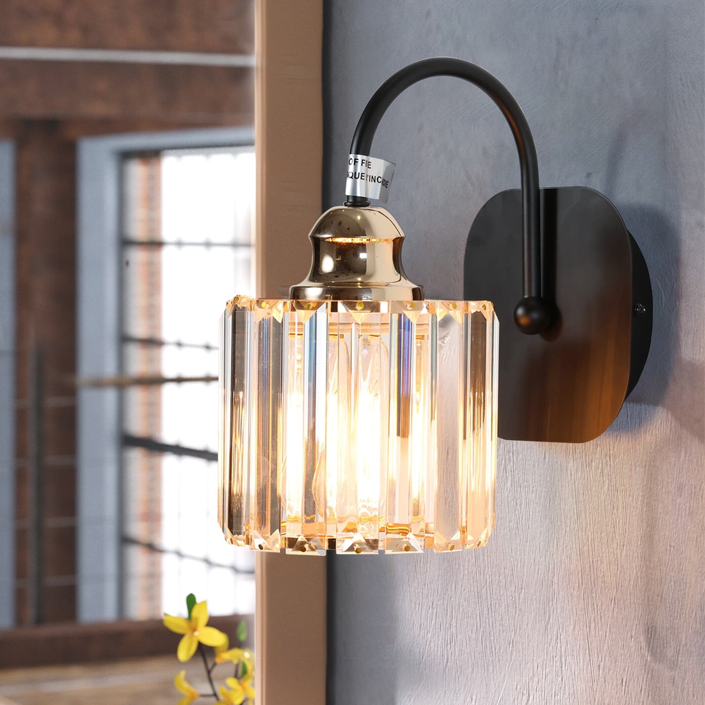 ExBrite Modern Rose Gold 1/2/3/4/5-light Bathroom Dimmable Crystal Vanity Lights Wall Sconces