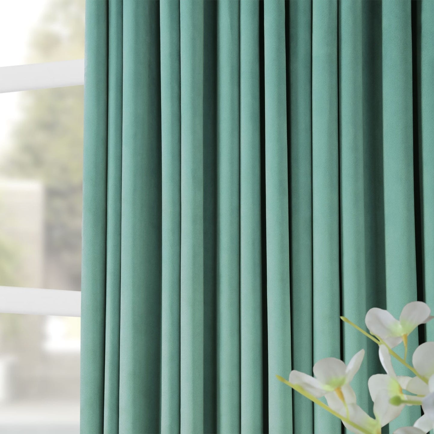 Exclusive Fabrics Signature Extra Wide Blackout Velvet Curtains (1 Panel) - Luxurious Blackout Drapes