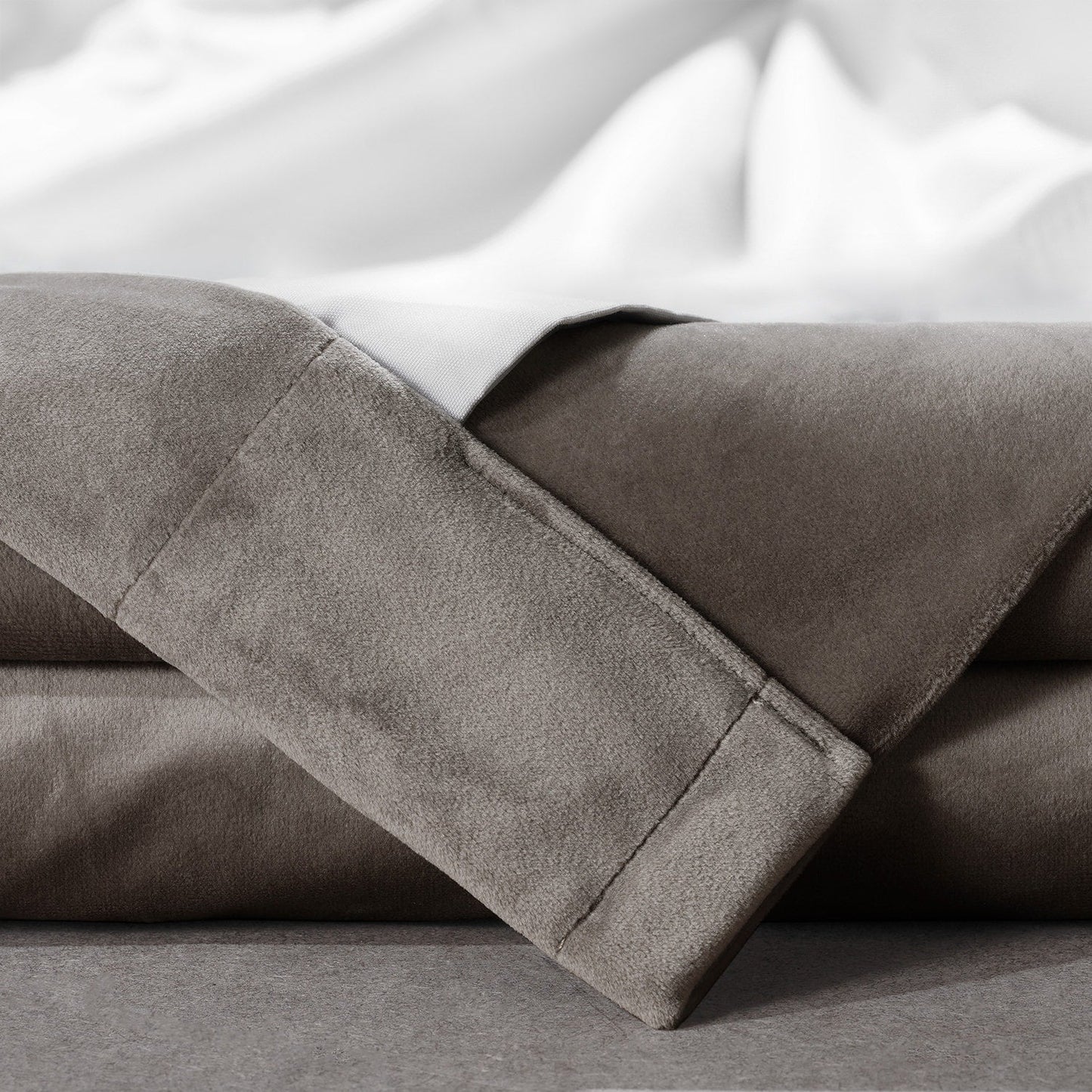 Exclusive Fabrics Signature Plush Velvet Hotel Blackout Curtains (1 Panel) - Luxury Soft Drapery for Light Control & Elegance