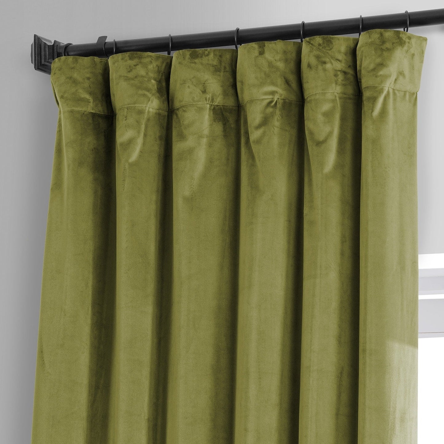 Exclusive Fabrics Signature Plush Velvet Hotel Blackout Curtains (1 Panel) - Luxury Soft Drapery for Light Control & Elegance