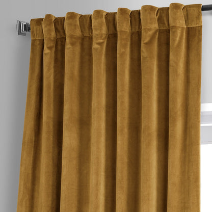 Exclusive Fabrics Signature Plush Velvet Hotel Blackout Curtains (1 Panel) - Luxury Soft Drapery for Light Control & Elegance
