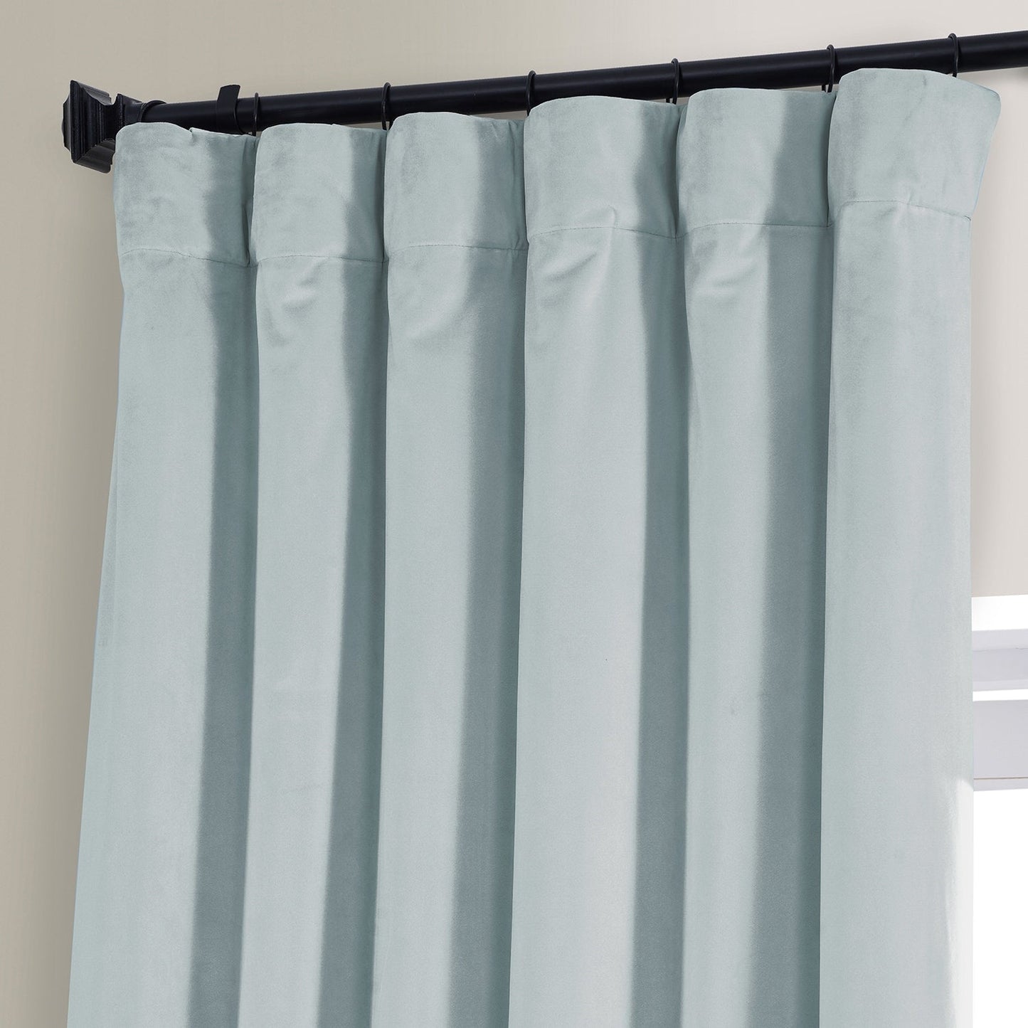 Exclusive Fabrics Signature Plush Velvet Hotel Blackout Curtains (1 Panel) - Luxury Soft Drapery for Light Control & Elegance
