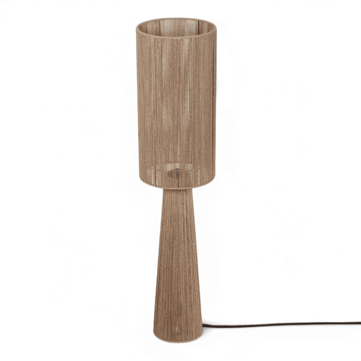 Lampadaire en jute verdoyant