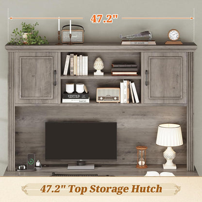 Bureau de direction de ferme Bureau à domicile Tiroir de classement Support d'écran Prise de courant