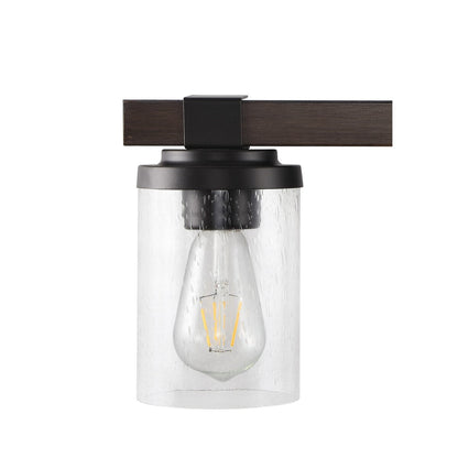 Ferme Iron/Seeded Glass Rustic Farmhouse LED Vanity Light, by JONATHAN Y