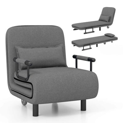 Fauteuil convertible pliant avec dossier réglable