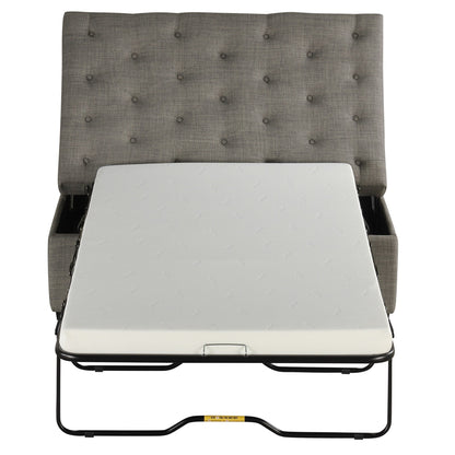 Canapé-lit pliant, ottoman de 49,6 pouces avec un canapé-lit pliant, canapé-lit ottoman convertible avec matelas à mémoire de forme et design capitonné