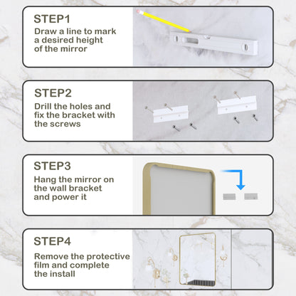Framed Wall Mounted Bathroom Vanity Mirror