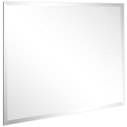 Frameless Beveled Prism Wall Mirror-Square/Rectangluar - Clear
