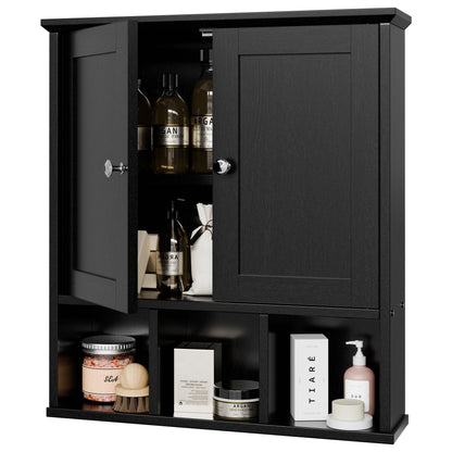 Futzca Bathroom Cabinet Wall Mounted, Storage Cabinet with Doors and Shelves