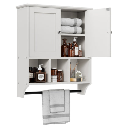 Futzca Bathroom Cabinet Wall Mounted, Storage Cabinet with Doors and Shelves