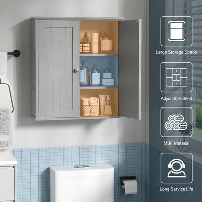 Futzca Bathroom Cabinet Wall Mounted, Storage Cabinet with Doors and Shelves