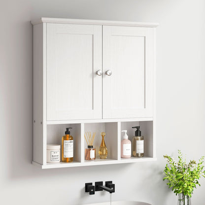 Futzca Bathroom Cabinet Wall Mounted, Storage Cabinet with Doors and Shelves