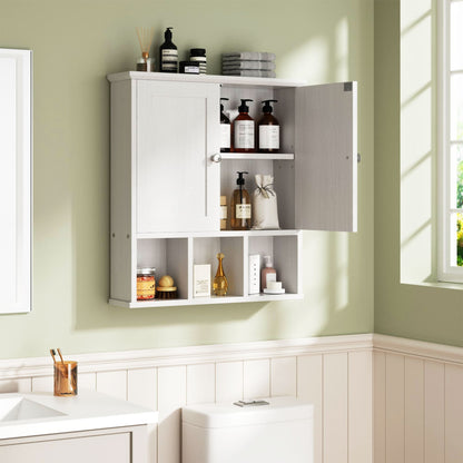 Futzca Bathroom Cabinet Wall Mounted, Storage Cabinet with Doors and Shelves