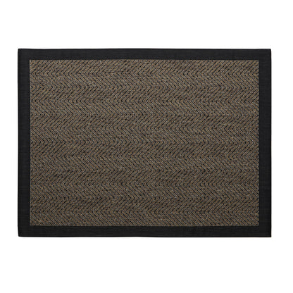 Madison Park Hurley Natural/ Black Textured Chevron Indoor/Outdoor Rug