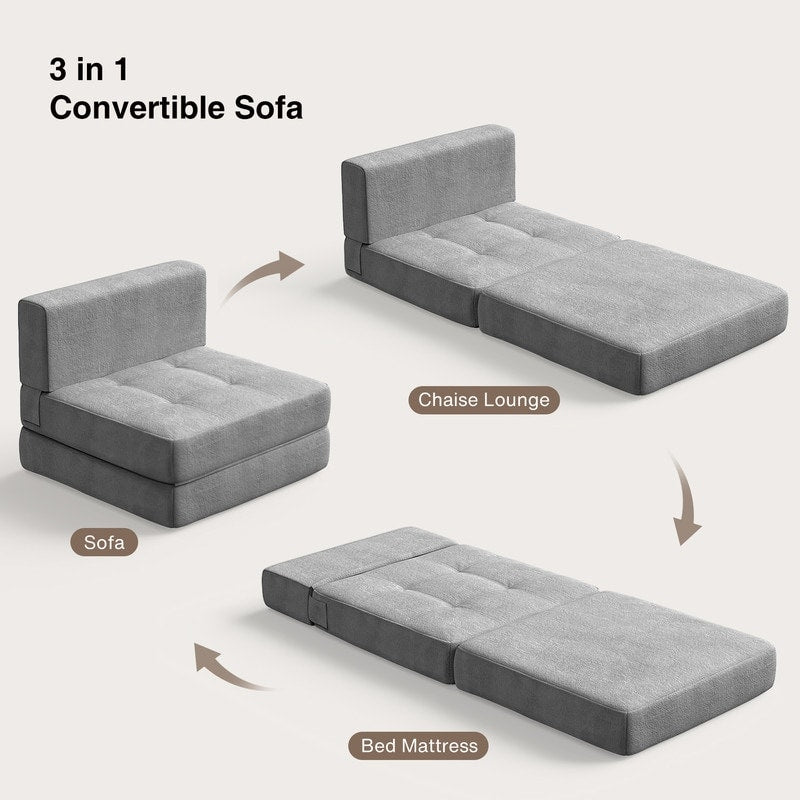 Fauteuil convertible 3 en 1, fauteuil pliant, lit-lit rabattable