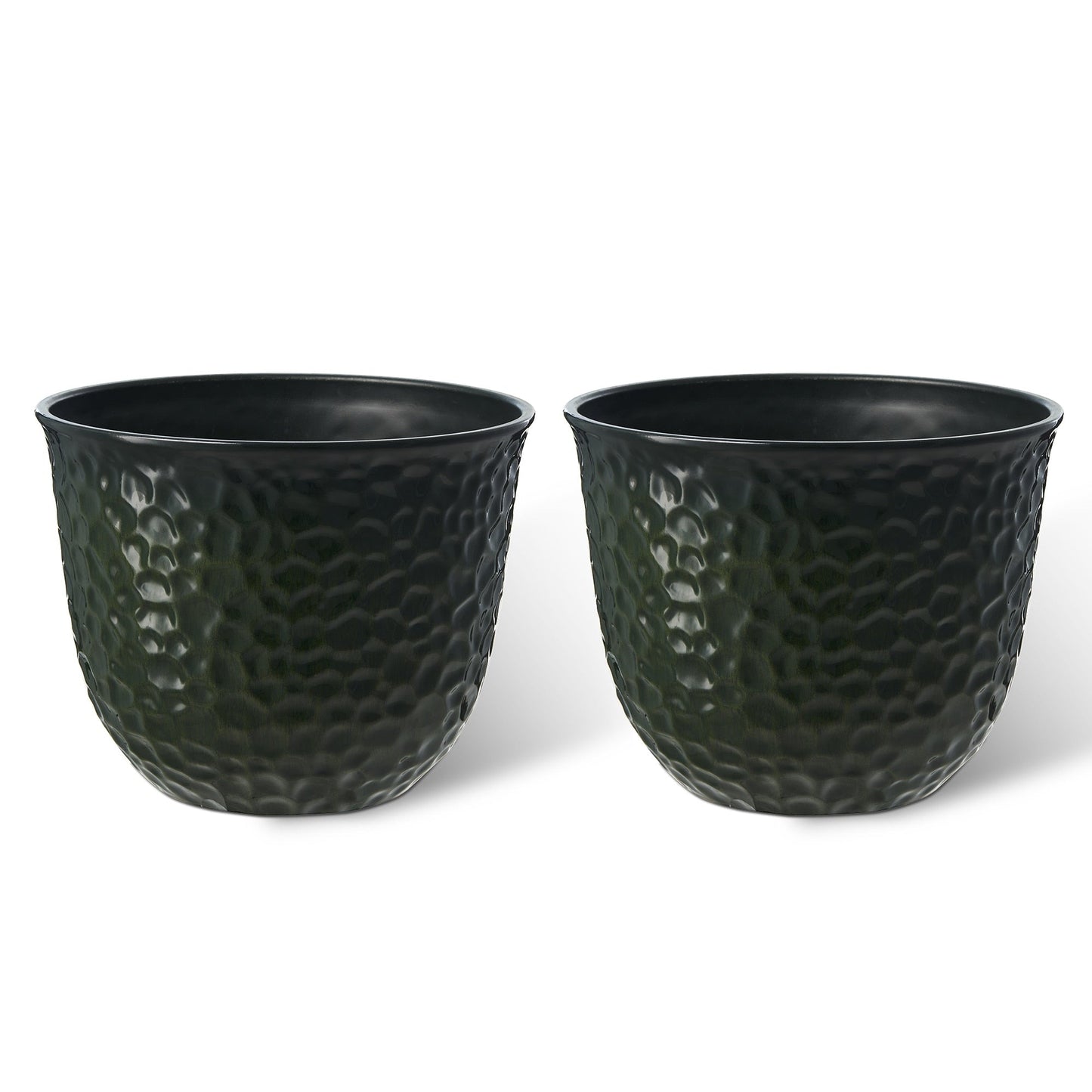 Glitzhome 19.75 H Eco-Friendly Oversized Faux Ceramic Diamond Textured Tall Planter Porch Flowerpot (Set of 2)