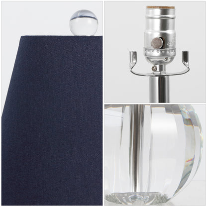 Lampe de table Goddard 16 boules de cristal/métal à LED, par JONATHAN Y