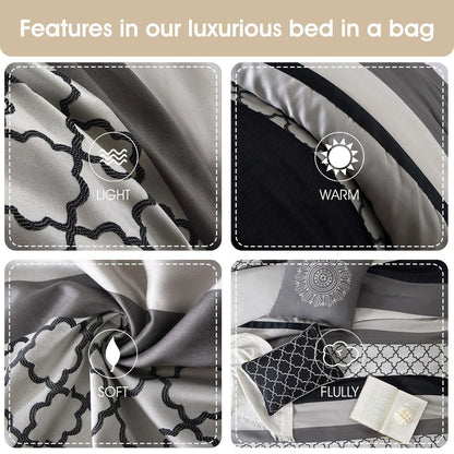 Nanshing Avalon Trellis 8-Piece Moroccan Print Comforter Set