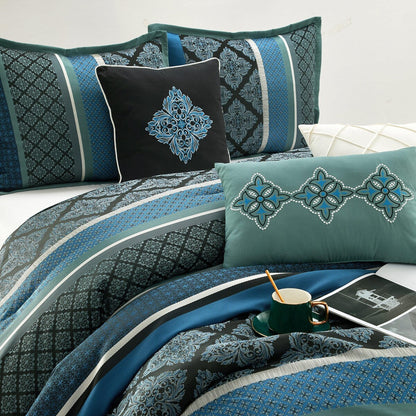 Nanshing Jensen 7 Piece Jacquard Geometric Comforter Set