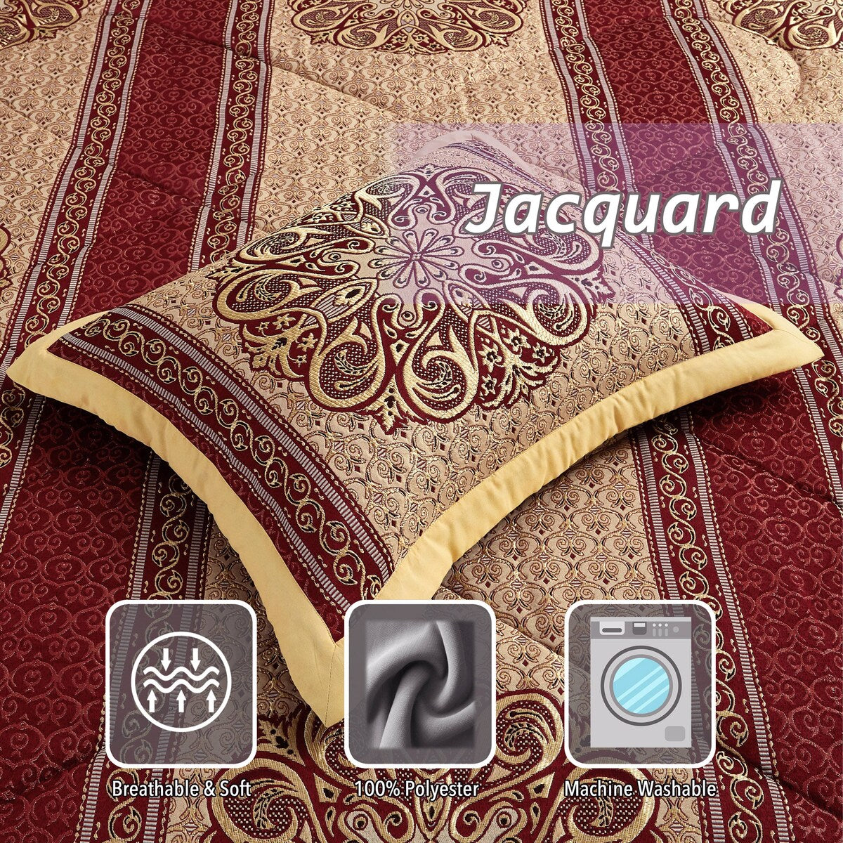 Nanshing Prince 7 Piece Elegant Medallion Comforter Set