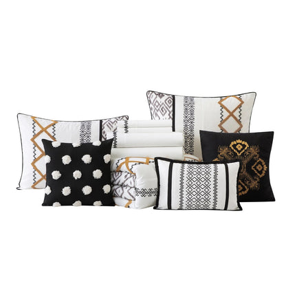 Ensemble de couette brodée bohème Nanshing Trina 15 pièces