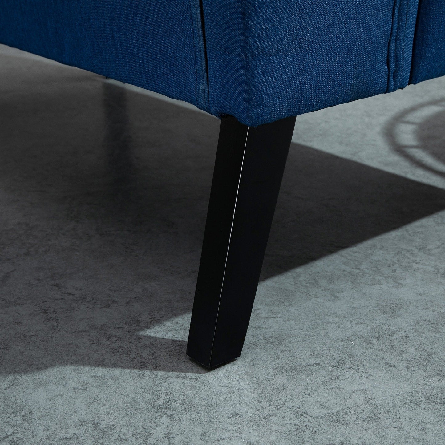 Canapé double capitonné sans accoudoirs en tissu lin HOMCOM avec pieds en bois - 28,75 x 43,25 x 36,5 cm