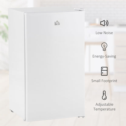 Mini-réfrigérateur HOMCOM de 3,2 pi³ avec congélateur, réfrigérateur compact à une porte avec thermostat réglable pour chambre à coucher