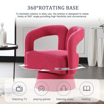 Fauteuils d'appoint pivotants à 360 degrés rembourrés Boucle de HOMEFUN