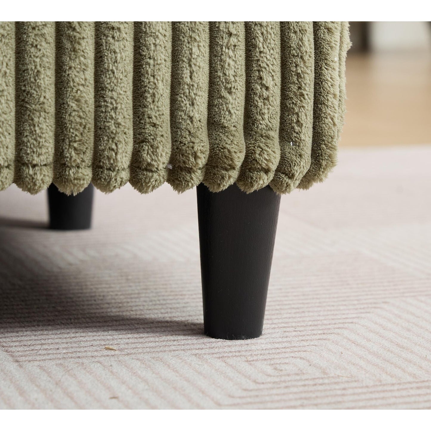 Canapé-lit Harmonia 109 W surdimensionné en velours côtelé, siège profond, double chaise longue avec 4 oreillers