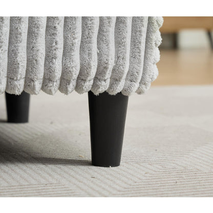 Canapé-lit Harmonia 109 W surdimensionné en velours côtelé, siège profond, double chaise longue avec 4 oreillers