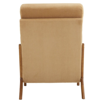 Chaise de loisirs à dossier haut en bois massif avec accoudoirs et dossier Chaise d'appoint