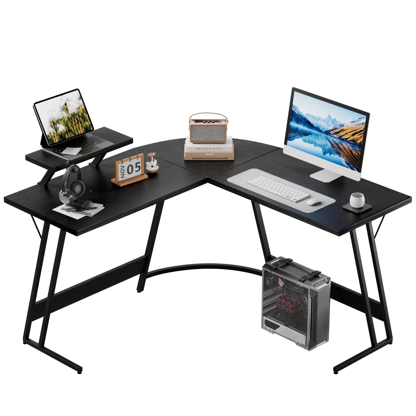 Homall L-Shaped Gaming Desk Computer Corner Desk Office Writing Desk