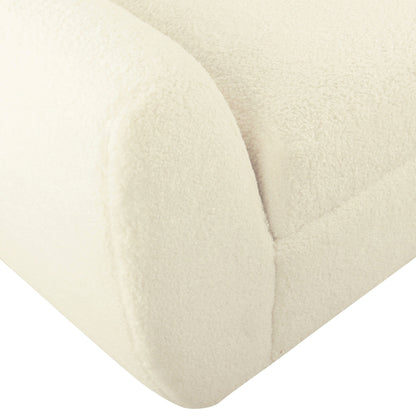 Banc de rangement moderne Sherpa avec pieds en bois HomePop