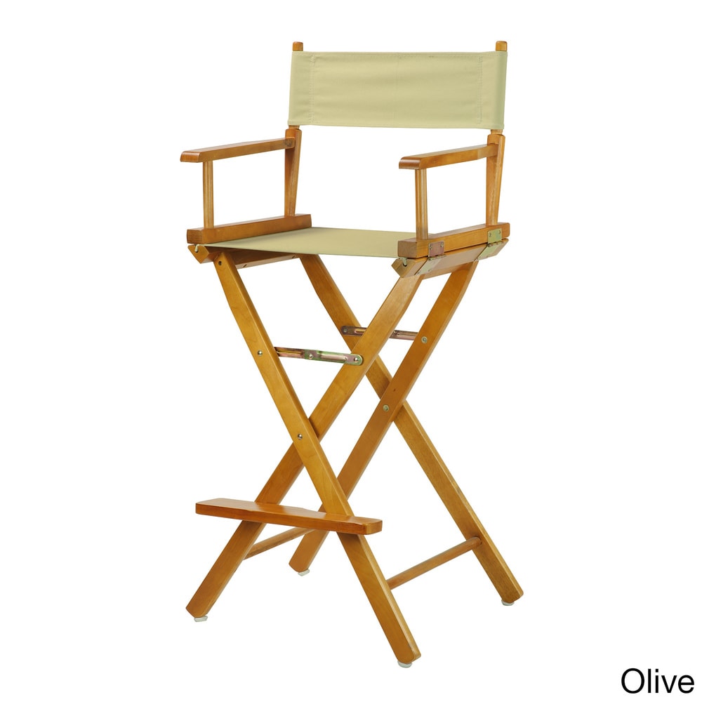 Honey Oak Frame 30-inch Director's Chair