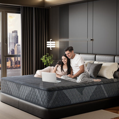 Matelas hybride en mousse à mémoire de forme SweDrea Plush 8/12 po, respirant et rafraîchissant, certifié CertiPUR-US, SGS et OEKO-TEX