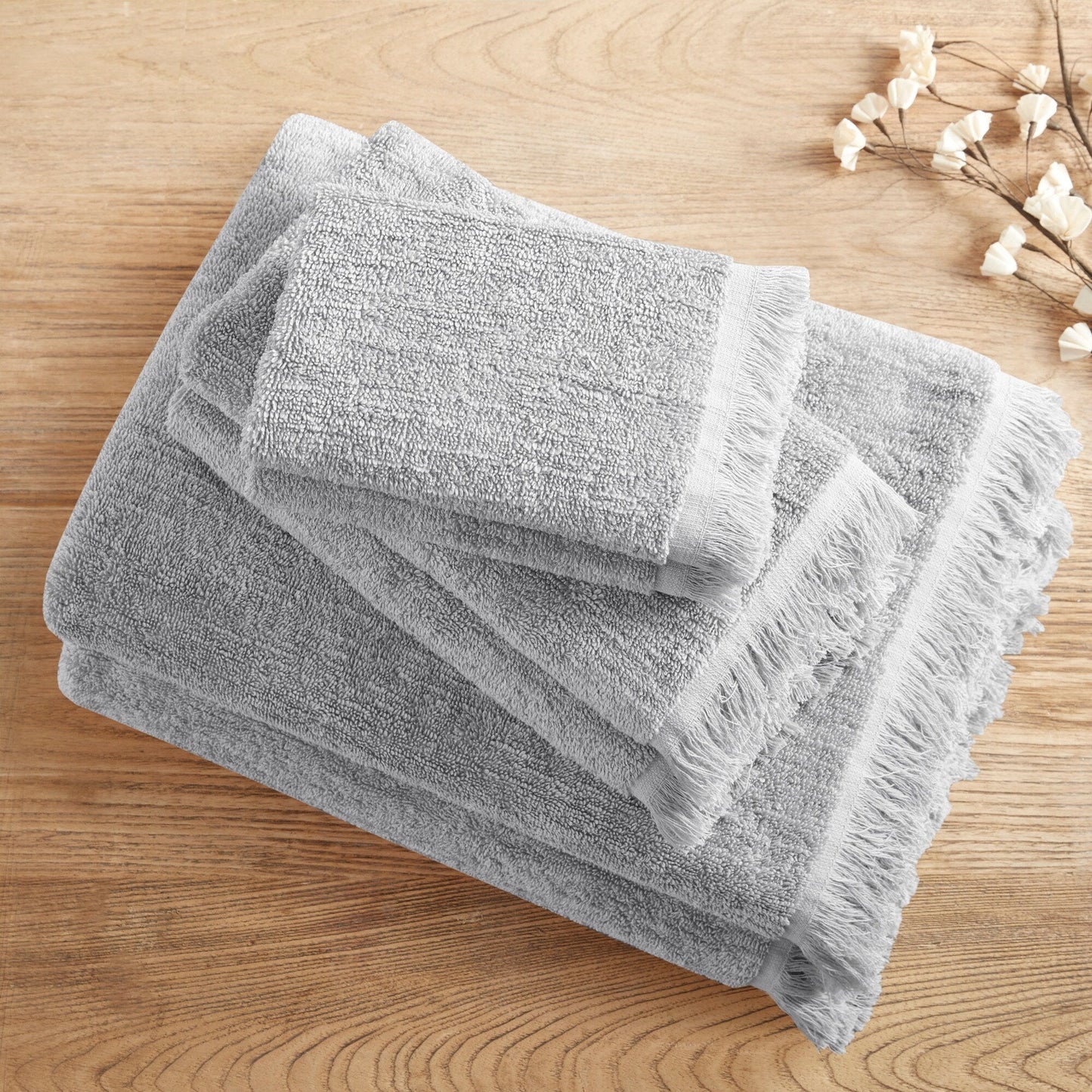 INK+IVY Atlas Cotton Dobby Slub 6 Piece Towel Set