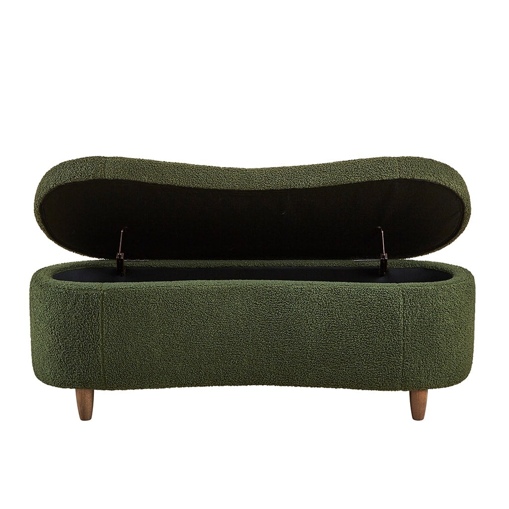Banc d'appoint de rangement incurvé de style boucle INK IVY Bailey