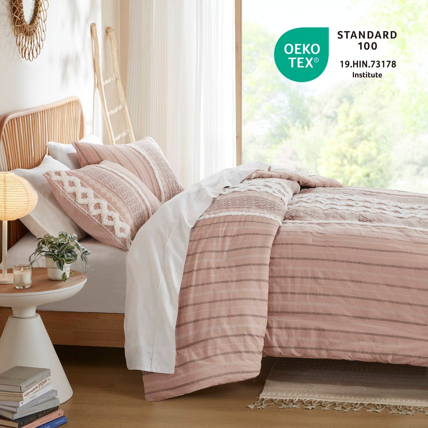 INK+IVY Imani Cotton Printed Comforter Set with Chenille