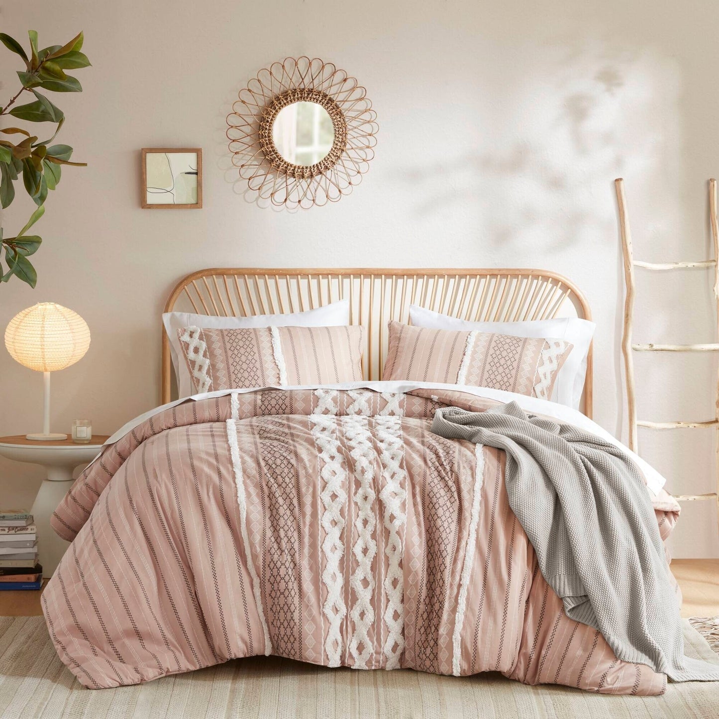 INK+IVY Imani Cotton Printed Comforter Set with Chenille