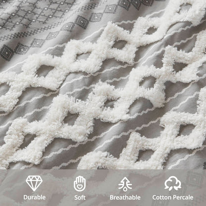 INK+IVY Imani Cotton Printed Comforter Set with Chenille