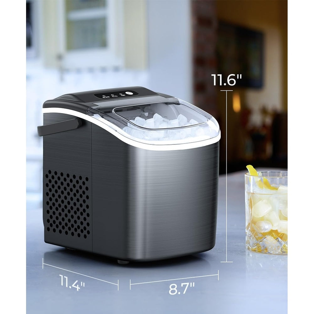 Ice Makers Countertop, Portable Ice Maker Machine with Handle, Self-Cleaning Ice Maker, for Home/Office/Kitchen