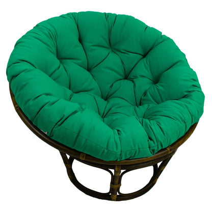 Chaise Papasan Bali en rotin de 42 pouces avec coussin en sergé
