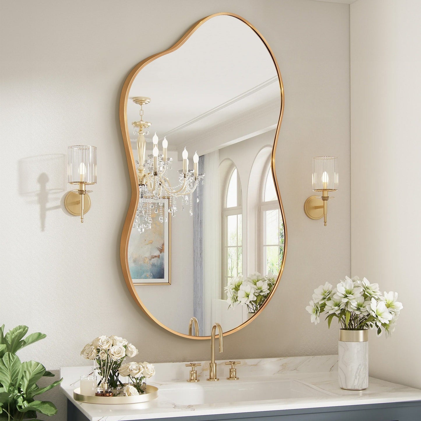 Irregular Wall Mirror Asymmetrical Decorative Wall Mirror