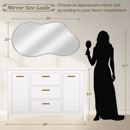 Irregular Wall Mirror Asymmetrical Decorative Wall Mirror