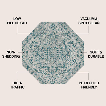 JONATHAN Y Charleston Medallion Indoor/Outdoor Area Rug