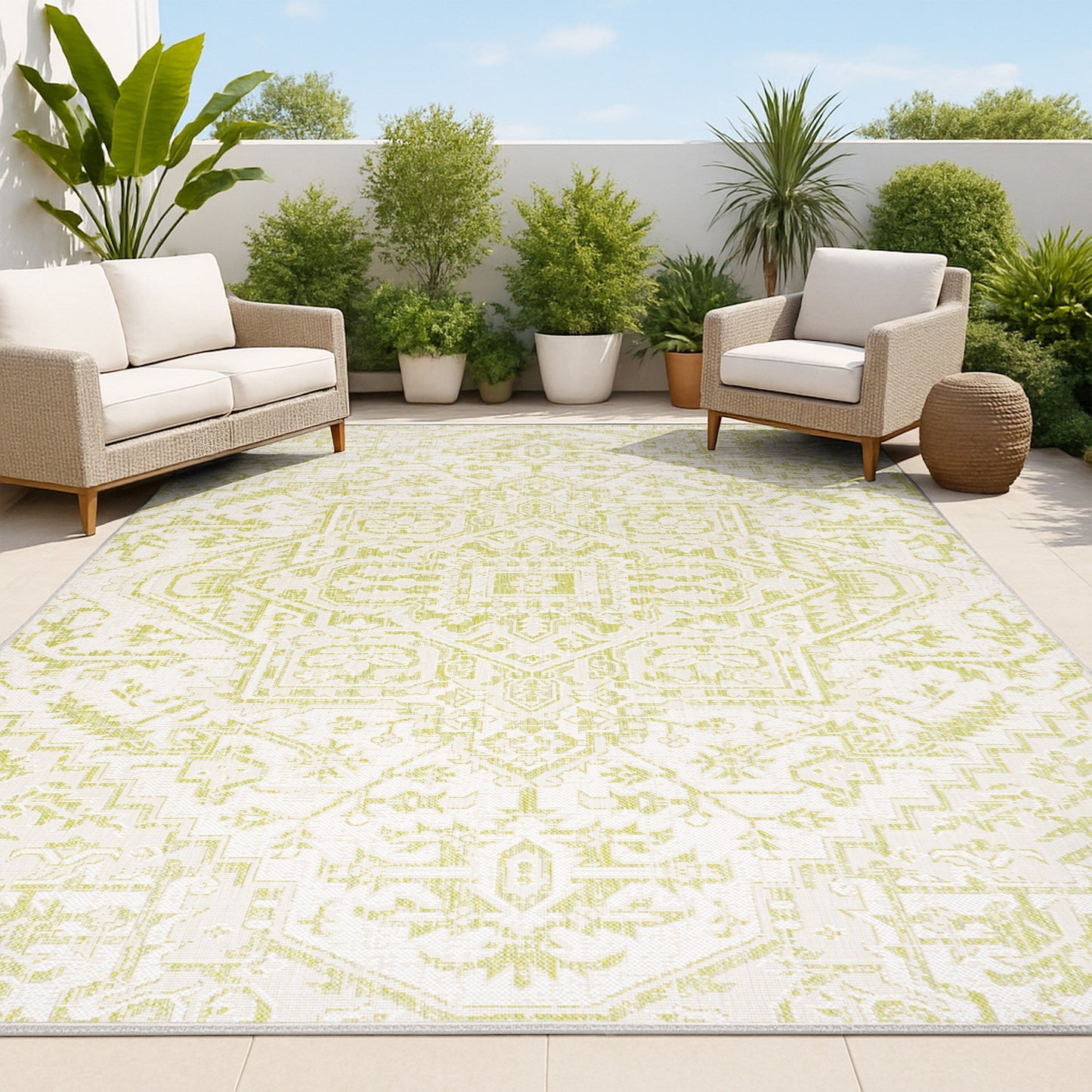 JONATHAN Y Charleston Medallion Indoor/Outdoor Area Rug