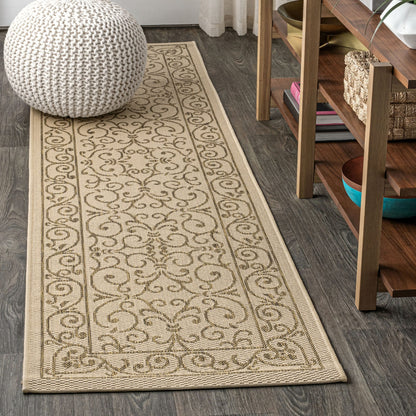 JONATHAN Y Filigree Textured Weave Indoor/Outdoor Area Rug