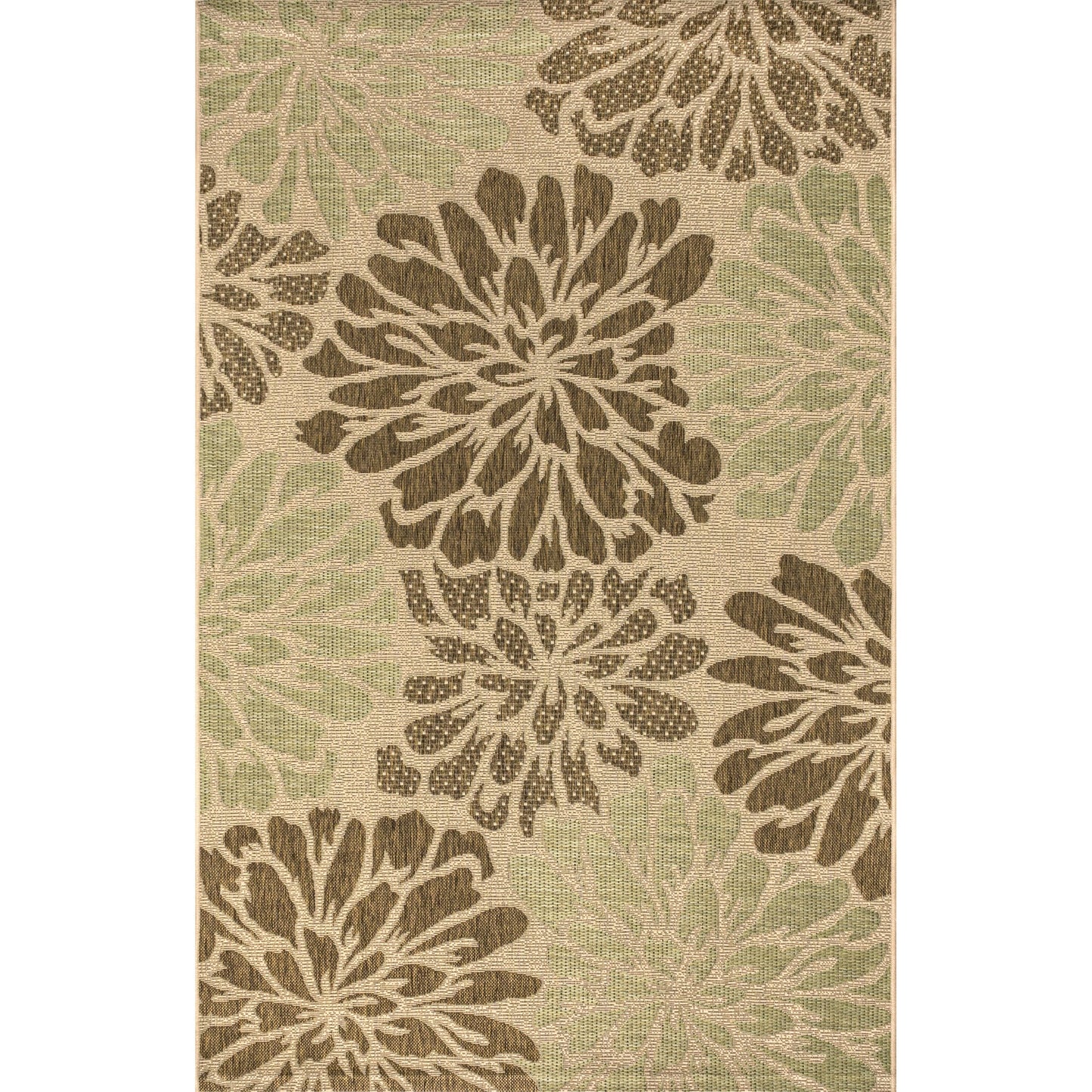 JONATHAN Y Floral Textured Weave Indoor/Outdoor Area Rug