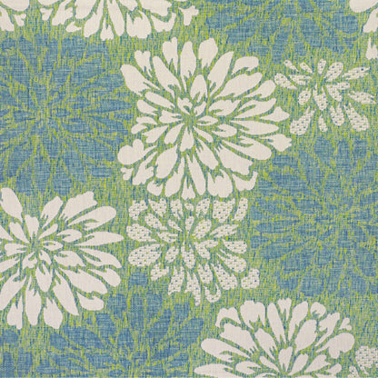 JONATHAN Y Floral Textured Weave Indoor/Outdoor Area Rug